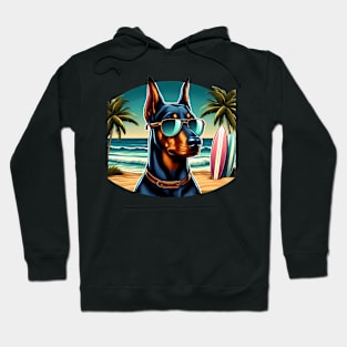 Funny Doberman with Sunglasses Hoodie